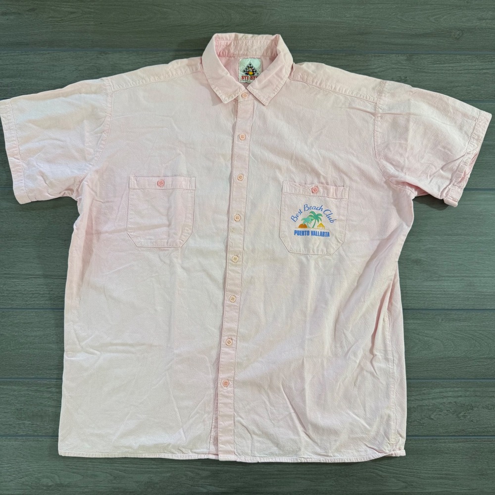 Bye-Bye Puerto Vallarta Shirt XL Pink Vintage 1987 Best Beach Club Souvenir